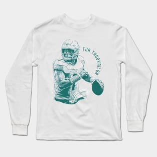 Tua Tagovailoa Miami Vinatge Mono Long Sleeve T-Shirt